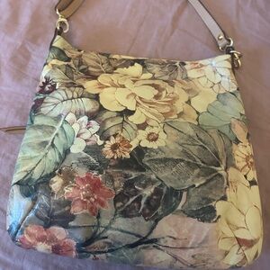 MAURIZIO TAIUTI Floral-Print Large Leather Tote Bag/Handbag, Italy